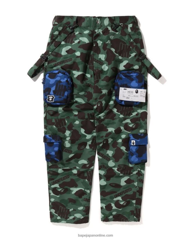 アディダス×A BATHING APE　2023年モデル 迷彩柄 スポーツパンツ adidas アディダス×A BATHING APE パンツ 黒×グリーン 一部
